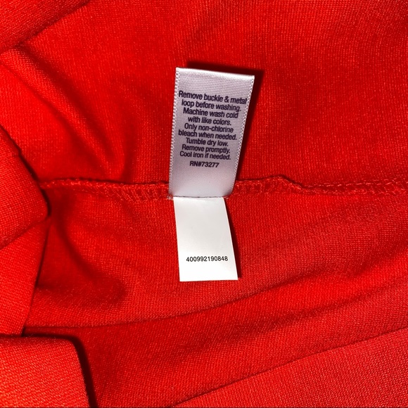 Jennifer Lopez Red Orange Sleeveless Bodycon Dress - Picture 12 of 14